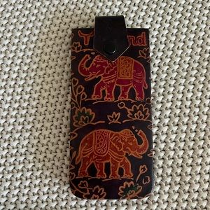 Leather eye glass case